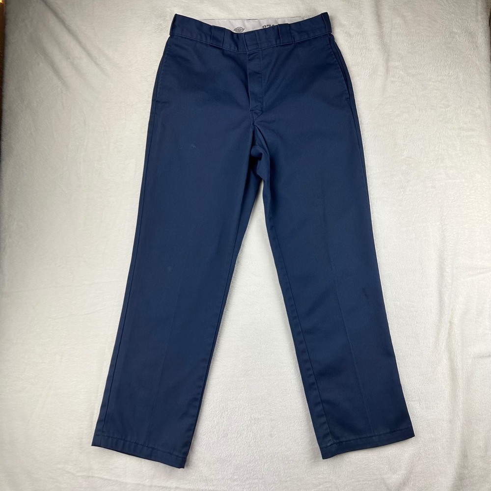 Dickies Work Pants Mens 874 Original Fit 32x32‎ Navy Blue Chino Skater Twill VTG